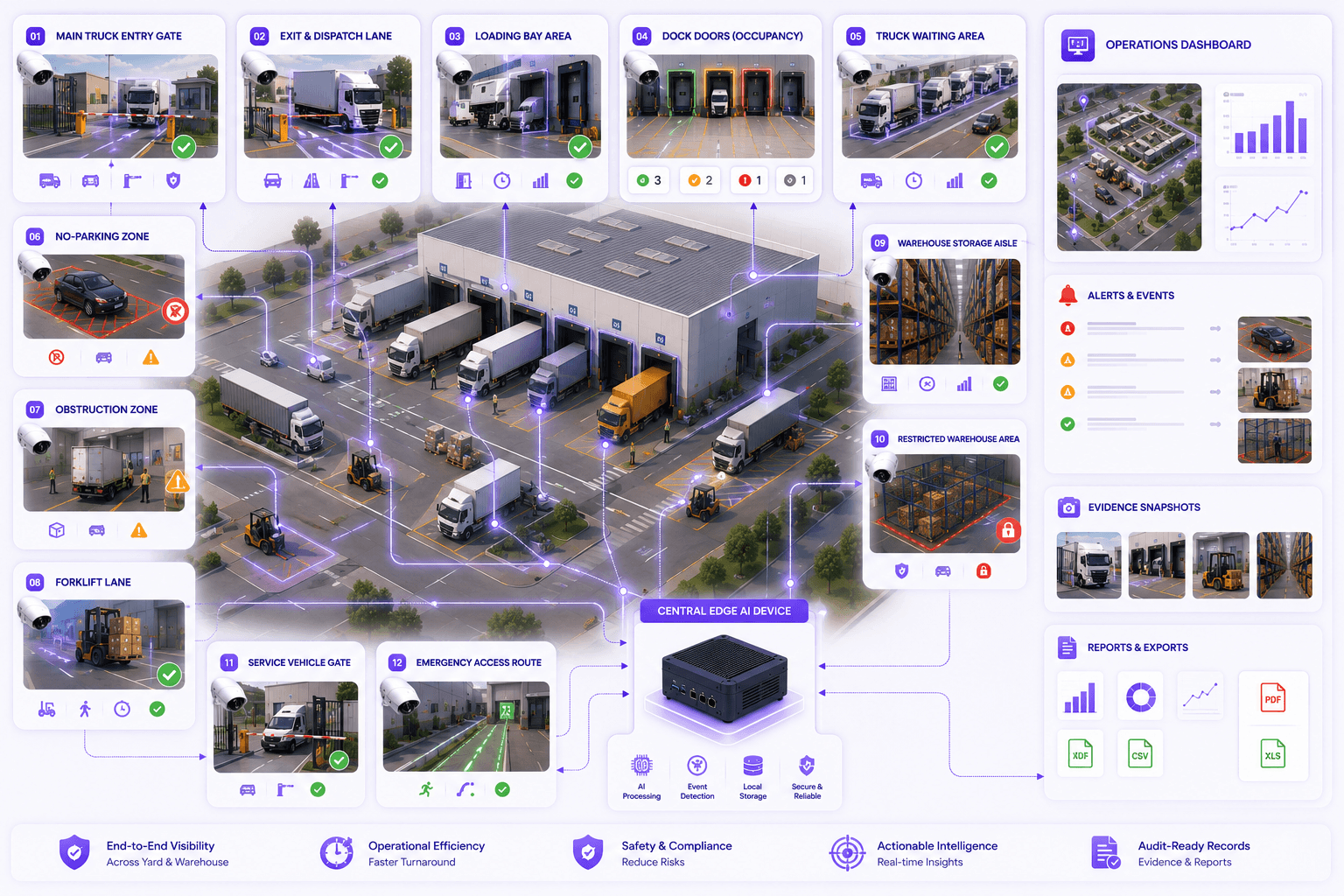 Warehouses and logistics deployment zones
