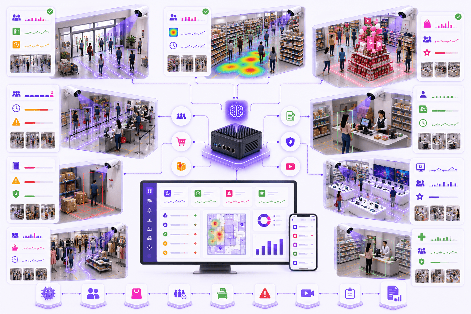 Retail operations intelligence deployment models across store zones and counters