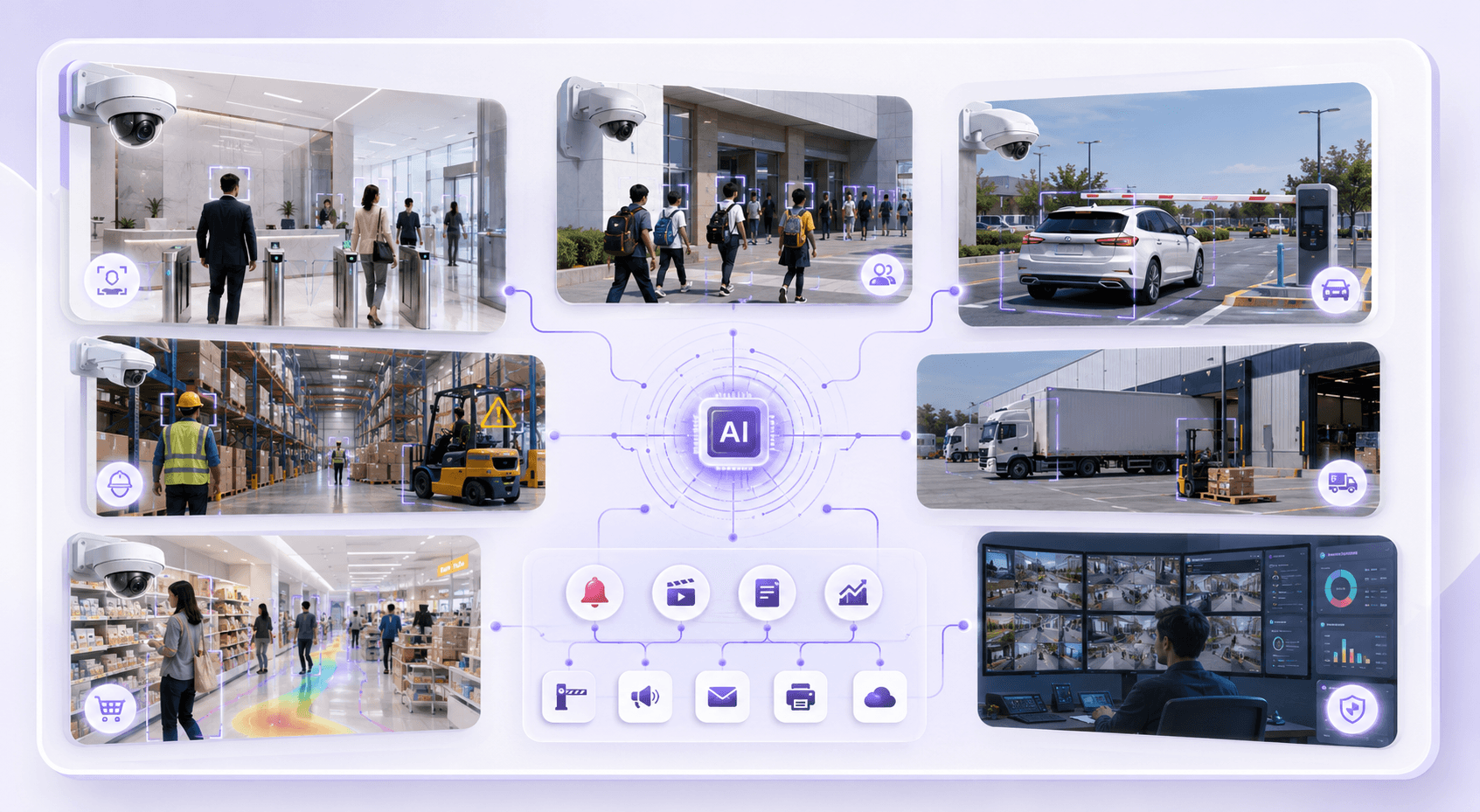 KVABI workflows for access intelligence, industrial safety intelligence and vehicle and parking intelligence