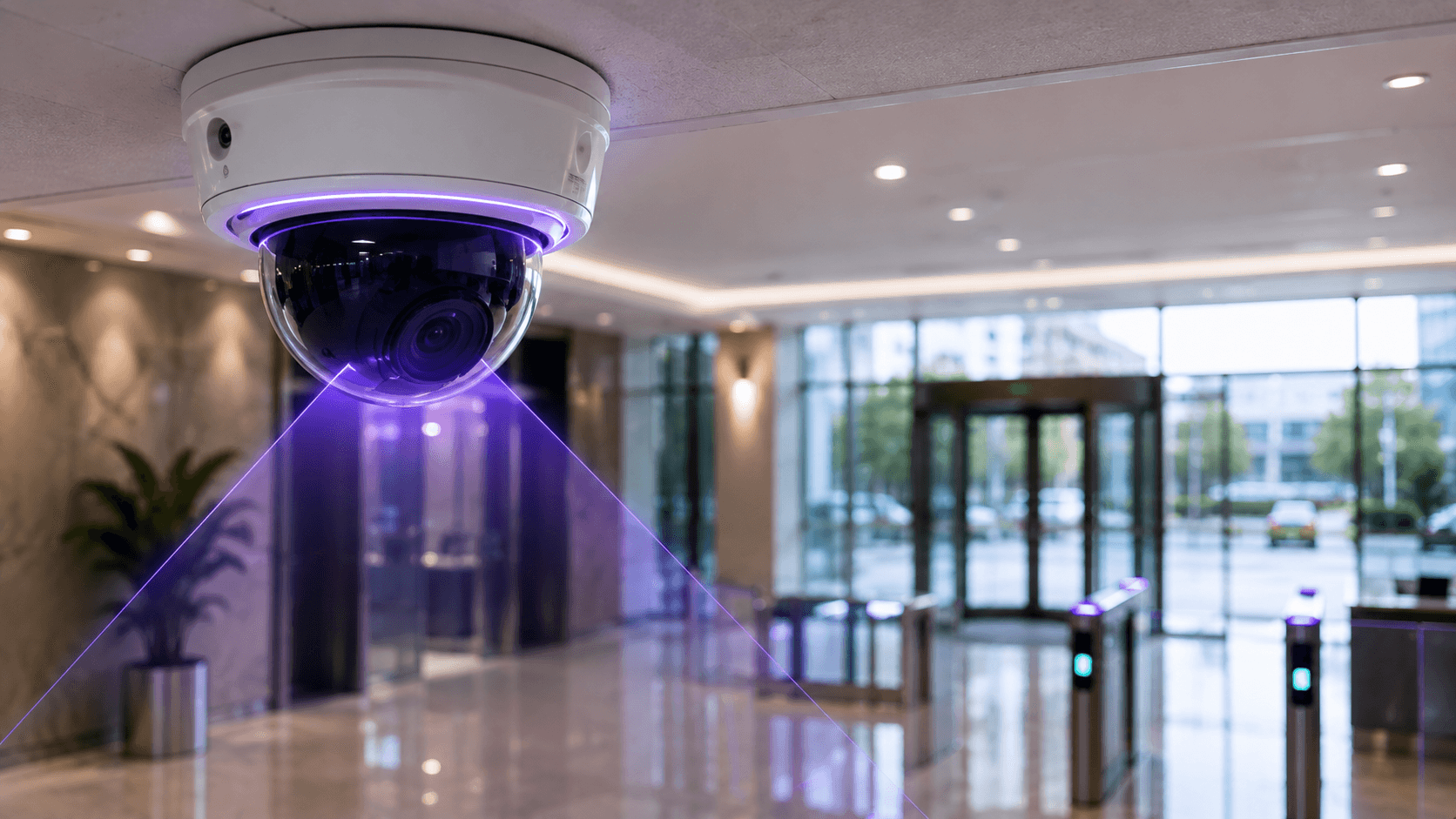 Existing CCTV camera view used for vehicle and operational event intelligence