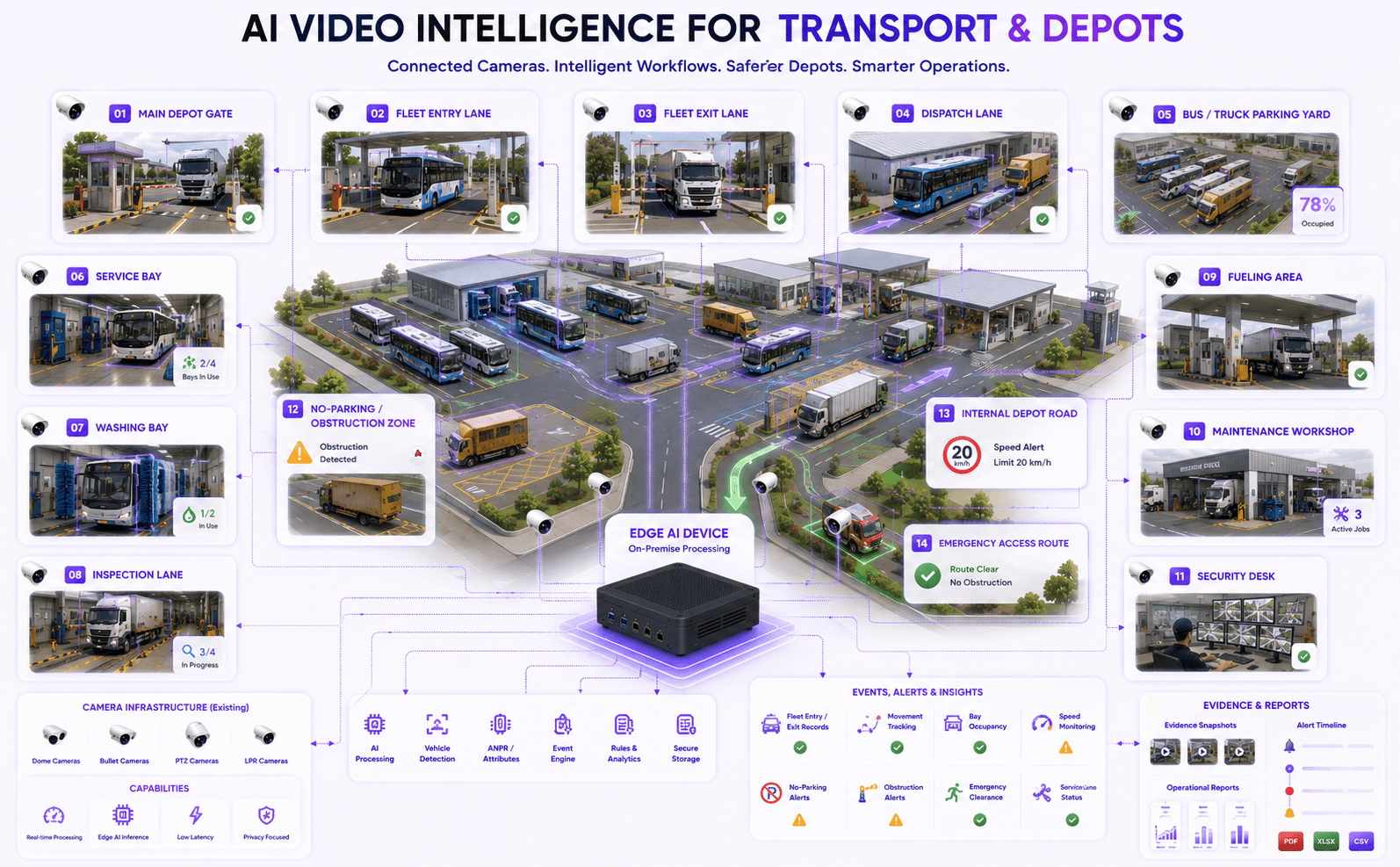 Transport and depots deployment zones