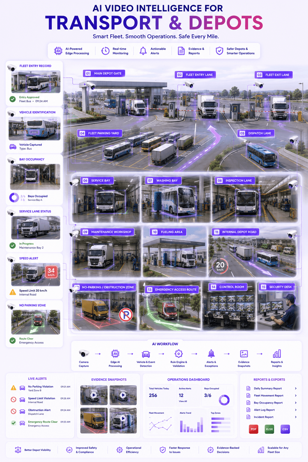 Transport and depots visual intelligence