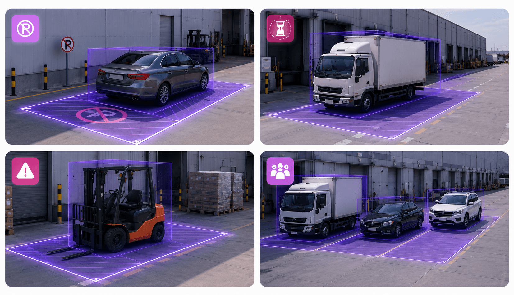 ParkGuard violation scenario collage