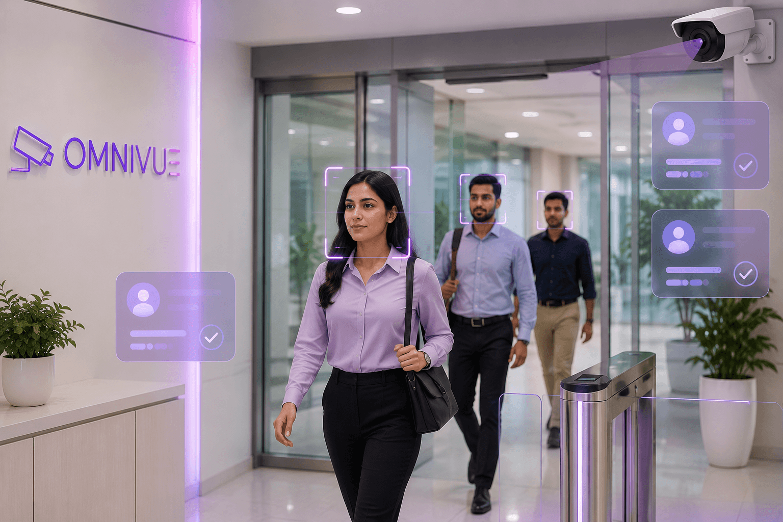 Touchless AI attendance capture at office entry