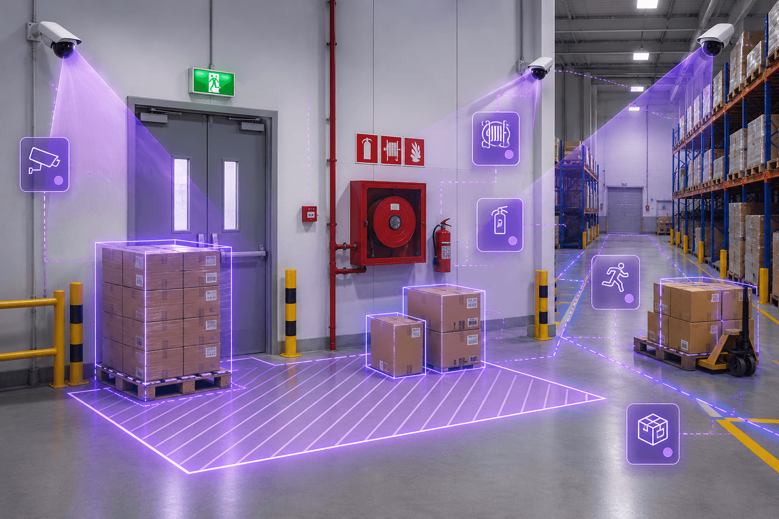 SafeGuard emergency exit and fire equipment zone setup